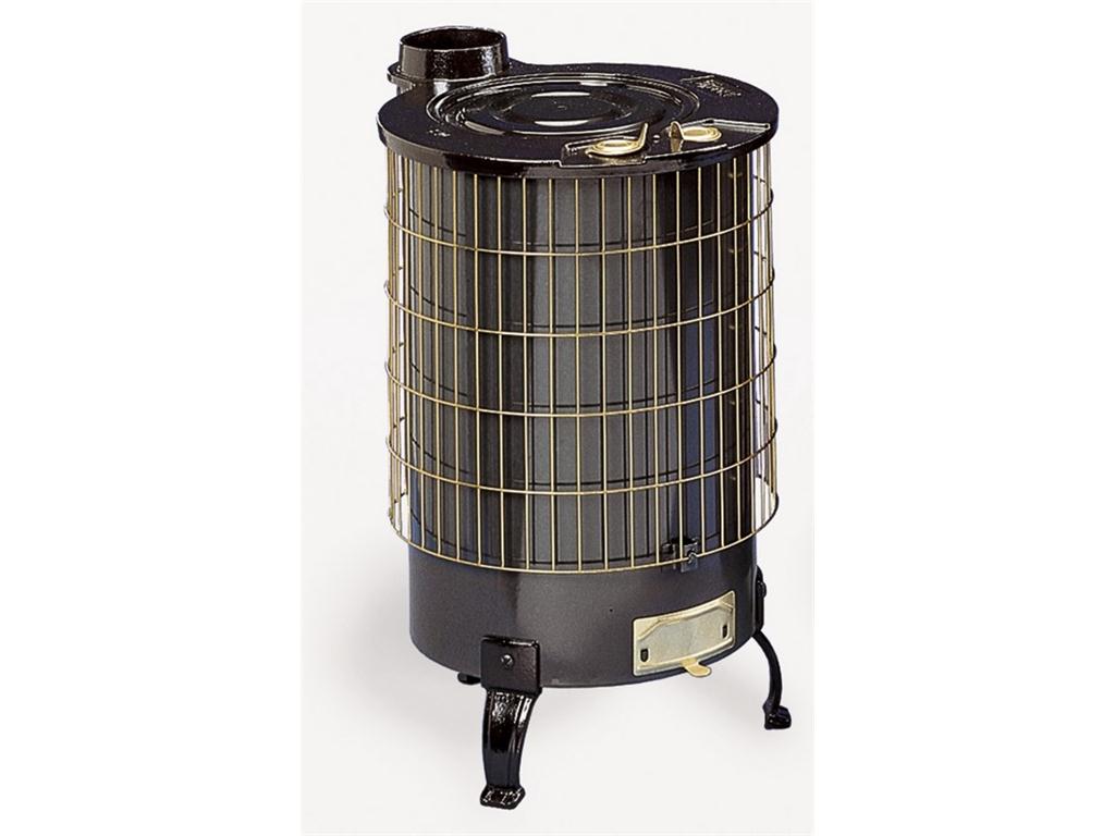 THECA N/° 6 Po/êle /à bois avec grille 120/ mm Noir