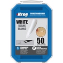 Caches trous en plastique KREG® - Blanc 50