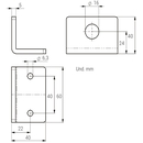 BASE DE MONTAGE SAUTERELLE TIRAANT-POUSSANT M6