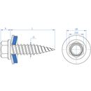 VIS À COUDRE BIMÉTAL + RONDELLE VULCANISÉE EPDM-INOX A2