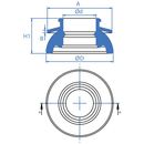 RONDELLE PARAPLUIE EN ACIER INOXYDABLE A2 + EPDM