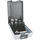 Coffret - Fraise conique &agrave; &eacute;bavurer HSS-Co, tige &agrave; 3&nbsp;pans, division in&eacute;gale, DIN