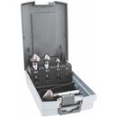 Coffret - Fraise conique &agrave; &eacute;bavurer HSS-Co, division in&eacute;gale, DIN 335 C, 90&deg;, SE