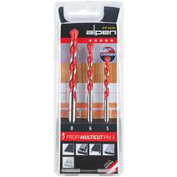 Coffret - Foret multi-usage en carbure avec tige cylindrique, court