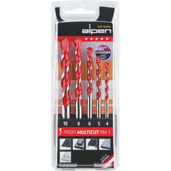 Coffret - Foret multi-usage en carbure avec tige cylindrique, court