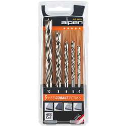 Coffret - Foret h&eacute;lico&iuml;dale pour bois pour machines HSS Cobalt