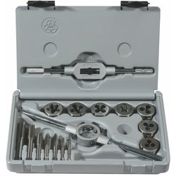 Coffret - Taraud &agrave; rainurer HSS, &agrave; rainure droite, pour filetage m&eacute;trique ISO DI