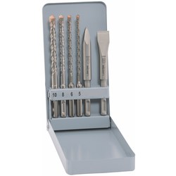 Coffret - MIX-Set KM 6 SDS-Plus de forets 6, 6&nbsp;pi&egrave;ces, foret &Oslash; 5,0I 6,0| 8,0| 10