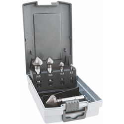 Coffret - Fraise conique &agrave; &eacute;bavurer HSS-Co, division in&eacute;gale, DIN 335 C, 90&deg;, SE