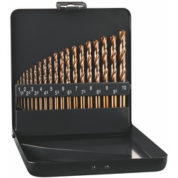 Coffret - Foret h&eacute;lico&iuml;dal HSS Cobalt, tige &agrave; 3&nbsp;pans, court, DIN 338 RN