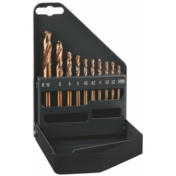 Coffret - Foret h&eacute;lico&iuml;dal HSS Cobalt, tige &agrave; 3&nbsp;pans, extra-court, DIN 1897 PZ