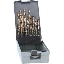 Coffret - Foret h&eacute;lico&iuml;dal HSS Cobalt, tige &agrave; 3&nbsp;pans, court, DIN 338 RN