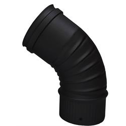 Coude 45° émaillé noir soudé